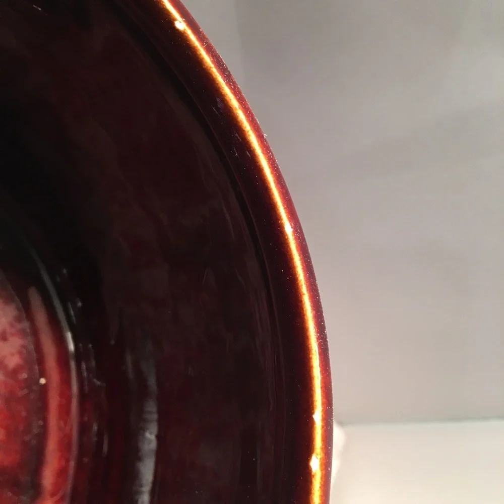 Vintage stoneware fondue pot‎